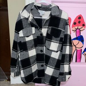 Plaid Black and White Jacket